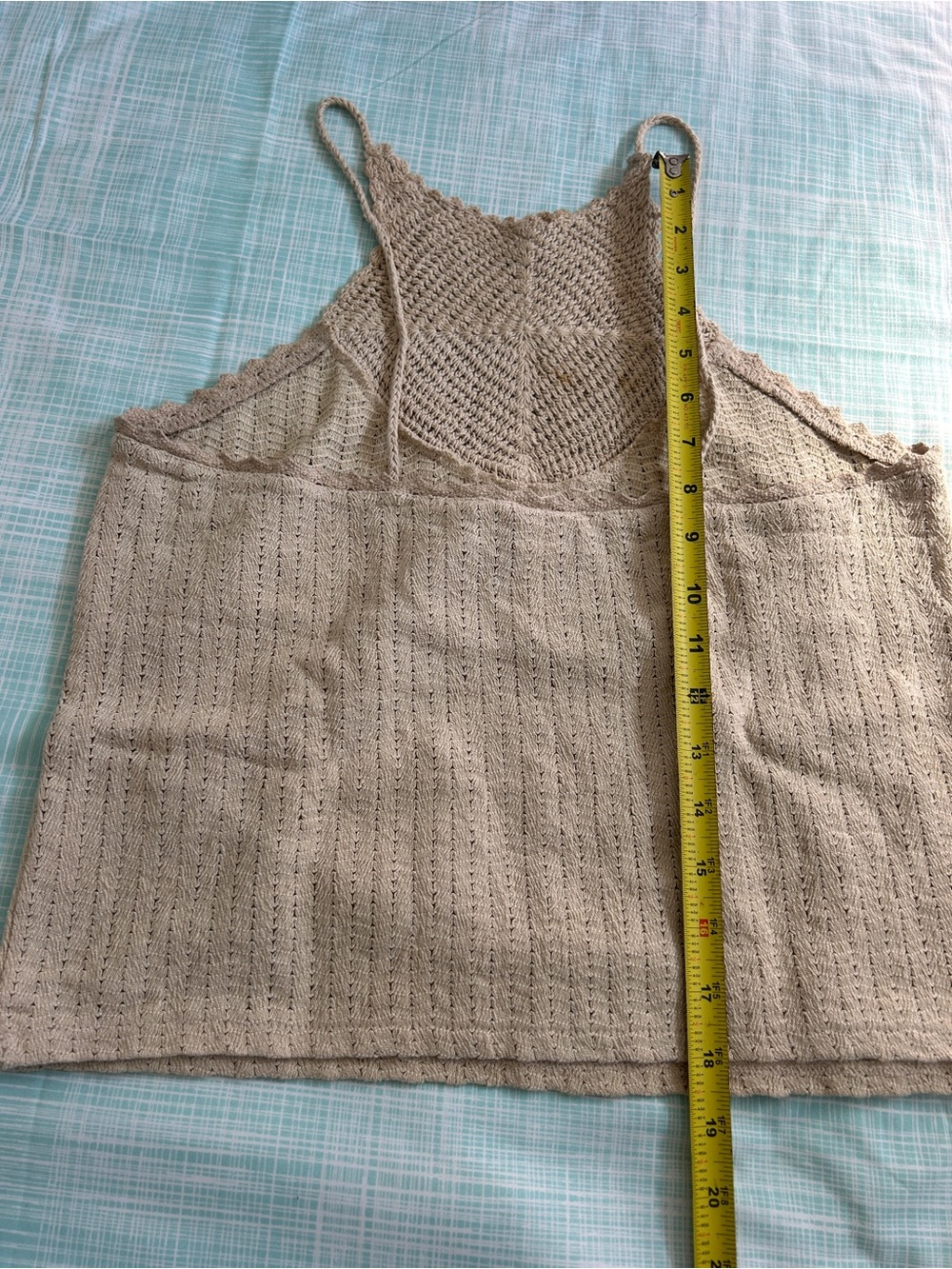 H&M Beige Crochet Knit Camisole Tank
